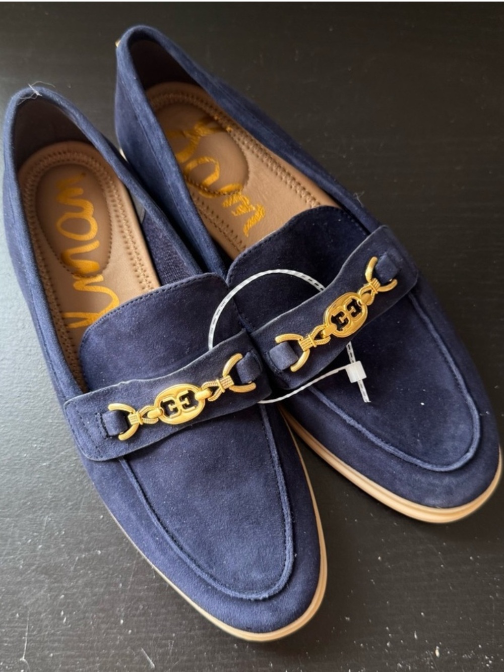 NWT Sam Edelman Kyana Navy Blue Suede Bit Loafers Size 6 - Picture 11 of 12